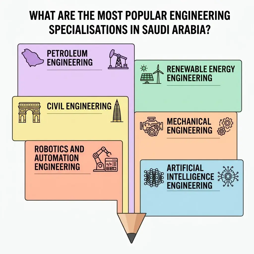 Popular Engineering Specialisations in Saudi Arabia